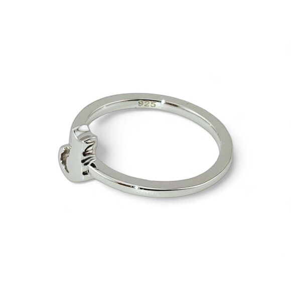 Sterling Silver 925 Plain Cat Ring - Picture 5 of 5